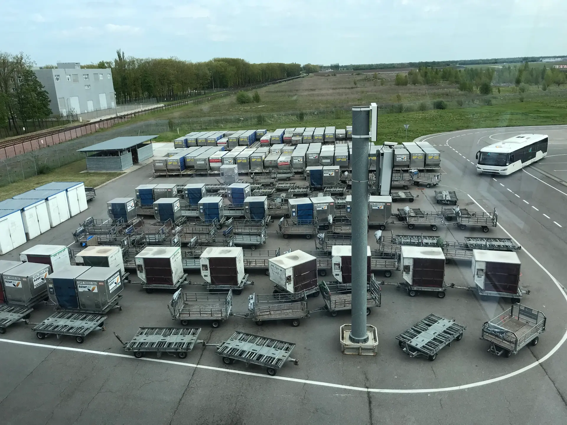 Airport cargo terminal before an air shipment
